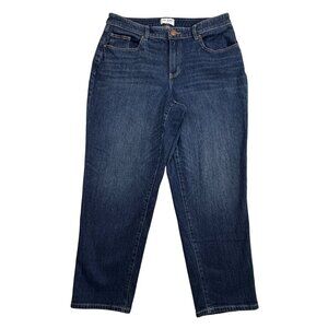 Lane Bryant Flex Magic Waistband Mid-Rise Boyfriend Jeans Dark Wash Size 14